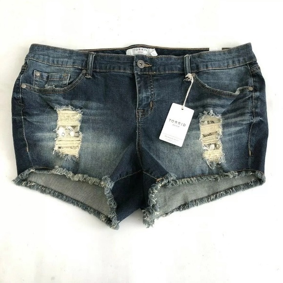torrid Pants - Torrid Denim Shorts Distressed Size 18